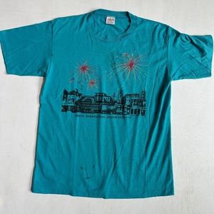 Vintage Great Barrington Massachusetts Blue Graphic Tee
